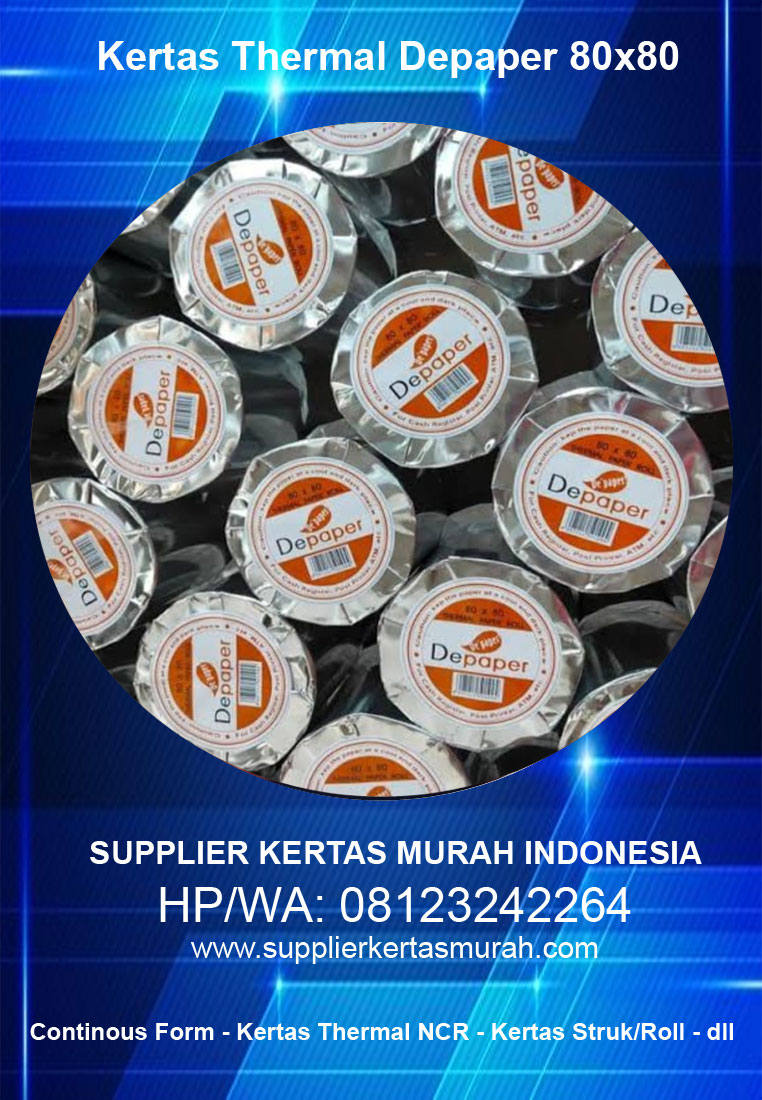 Kertas Thermal Depaper 80x80 | HP/WA: 08123242264 - SUPPLIER KERTAS ...